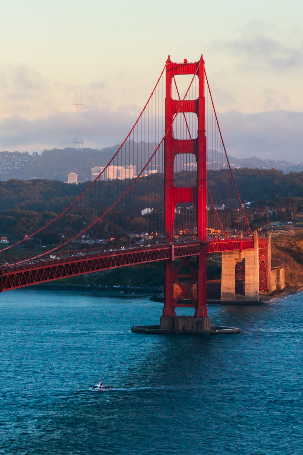 Golden Gate Bridge and Foggy Sutro Tower